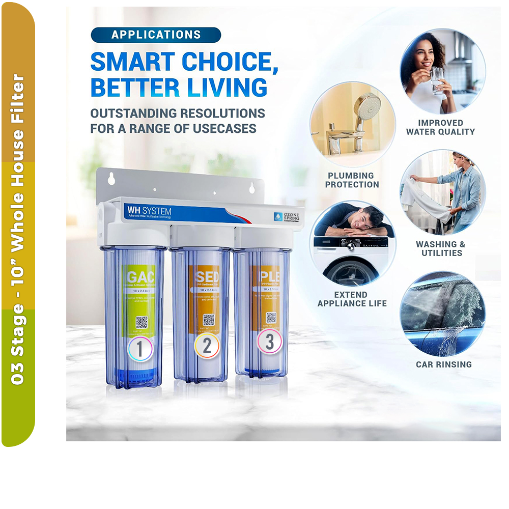 Refreshing City & Cottage Shield - 3-Stage 10" Whole House Water Filter Pleated Sediment + Sediment + GAC - Image 4